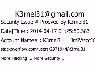 K3rnel31 Security Issue # Prooved JmZAzccJCIrlGQH