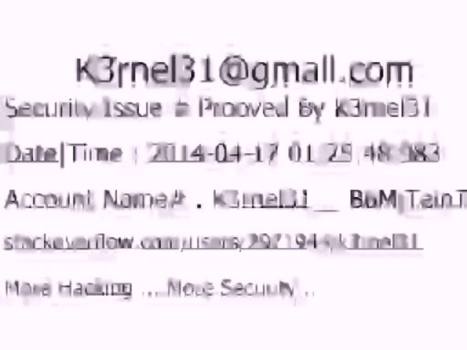 K3rnel31 Security Issue # Prooved B6MjTeinTSQIvK8