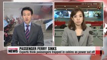 Passenger ferry sank off southwestern coast of Korea Wednesday