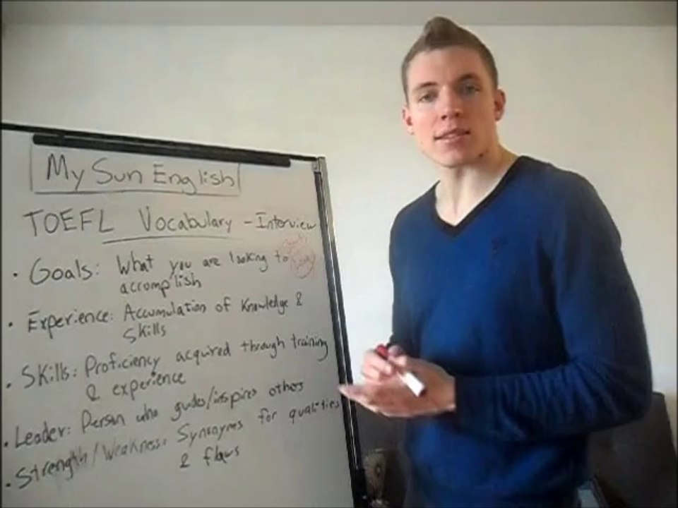 TOEFL & IELTS - Vocabulary - Interview