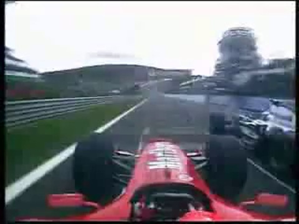 Spa 2004 Kimi Räikkönen overtaking Michael Schumacher onboard