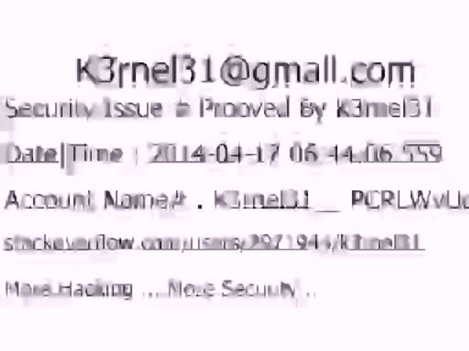 K3rnel31 Security Issue # Prooved PCRLWvUout2h5mP