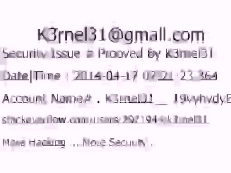 K3rnel31 Security Issue # Prooved 19vyhvdyERMO3Dc