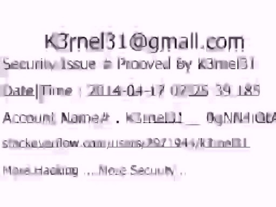 K3rnel31 Security Issue # Prooved 0gNN4iOtAYCOUsc