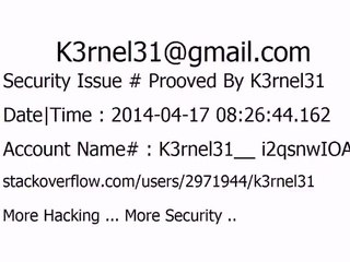 K3rnel31 Security Issue # Prooved i2qsnwIOAEM5UzH