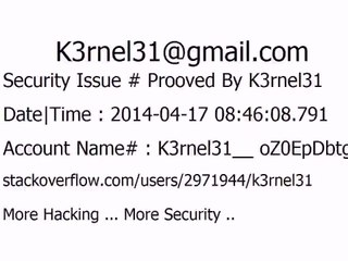 K3rnel31 Security Issue # Prooved oZ0EpDbtgLjqin8