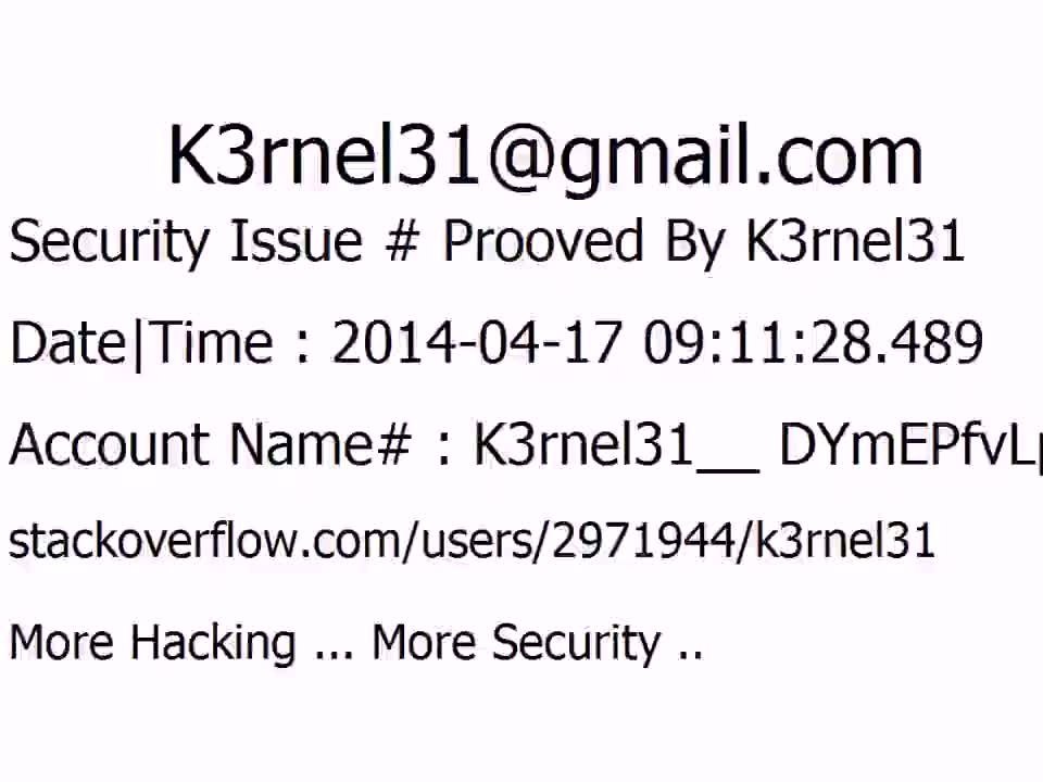 K3rnel31 Security Issue # Prooved DYmEPfvLprXoYMG