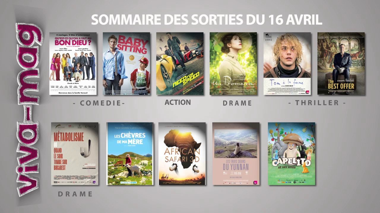 Vivamag, le magazine des sorties "Ciné" du 16 avril 2014