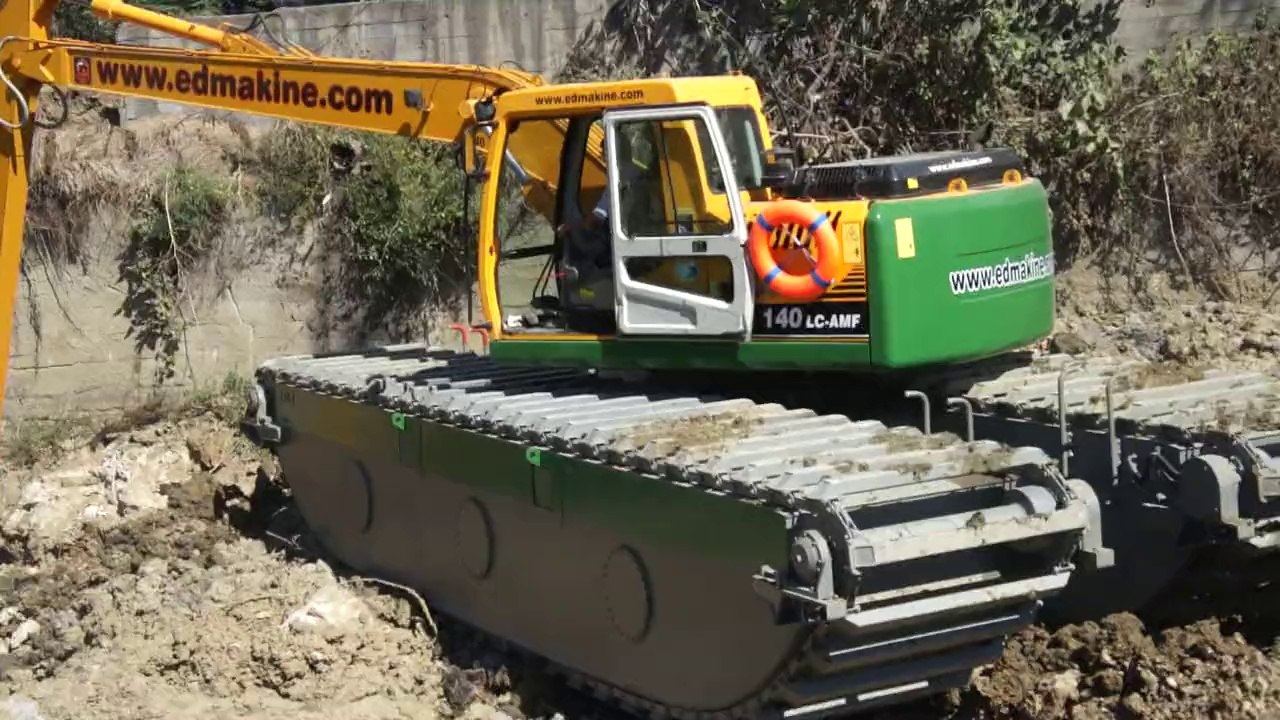 AMFİBİK EXCAVATÖR, OT TEMİZLİĞİ, BATAKLIK ISLAHI, KANAL TEMİZLİĞİ,KANAL ISLAHI