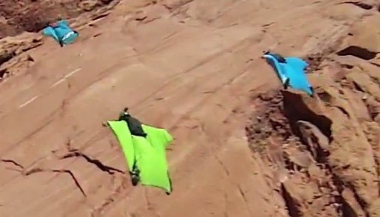 INSANE! Wingsuit Base Jumping Red Rock Edition