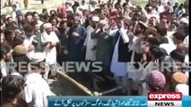 People offer symbolic Funeral of Abid Sher Ali and CM Khattak