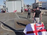 Playing Hockey On Deck Of A Ship: Royal Navy Reserves