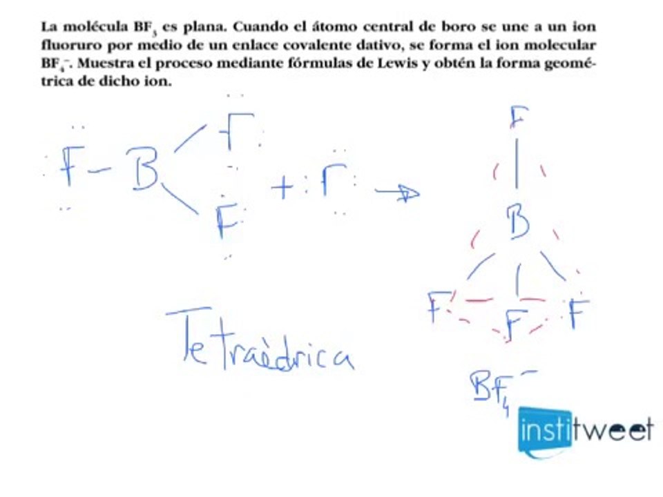 Ejercicio resuelto Escribir fórmulas de Lewis e hibridación