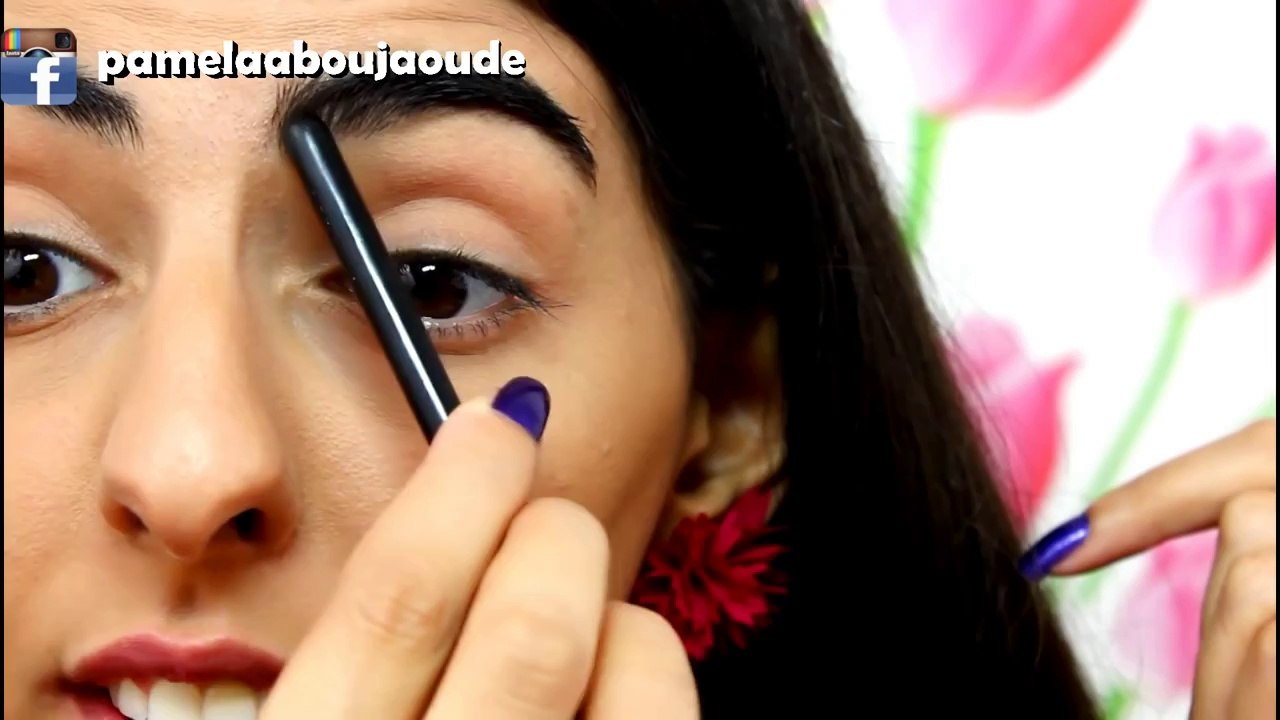 how to _ Eyebrow tutorial , طريقة رسم الحواجب