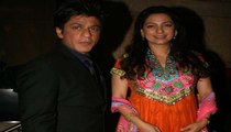 Bollywood Girl Juhi Chawla & Super Star King Khan SRK Shahrukh Khan at Ganesh Hegde wedding reception