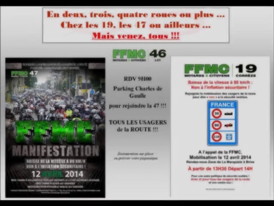 Manif 80 km/h sud ouest