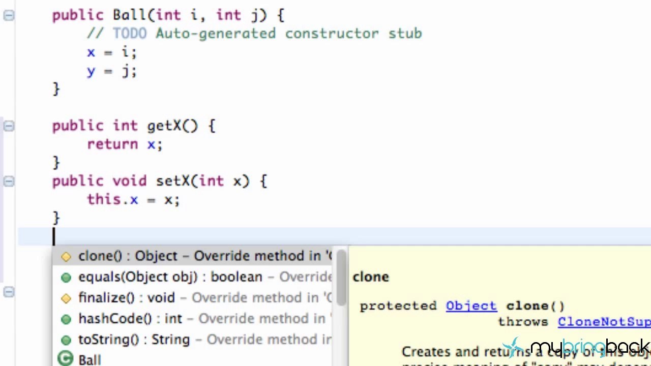 Learn Java 2.11- Game Applet- Get and Set vars easily