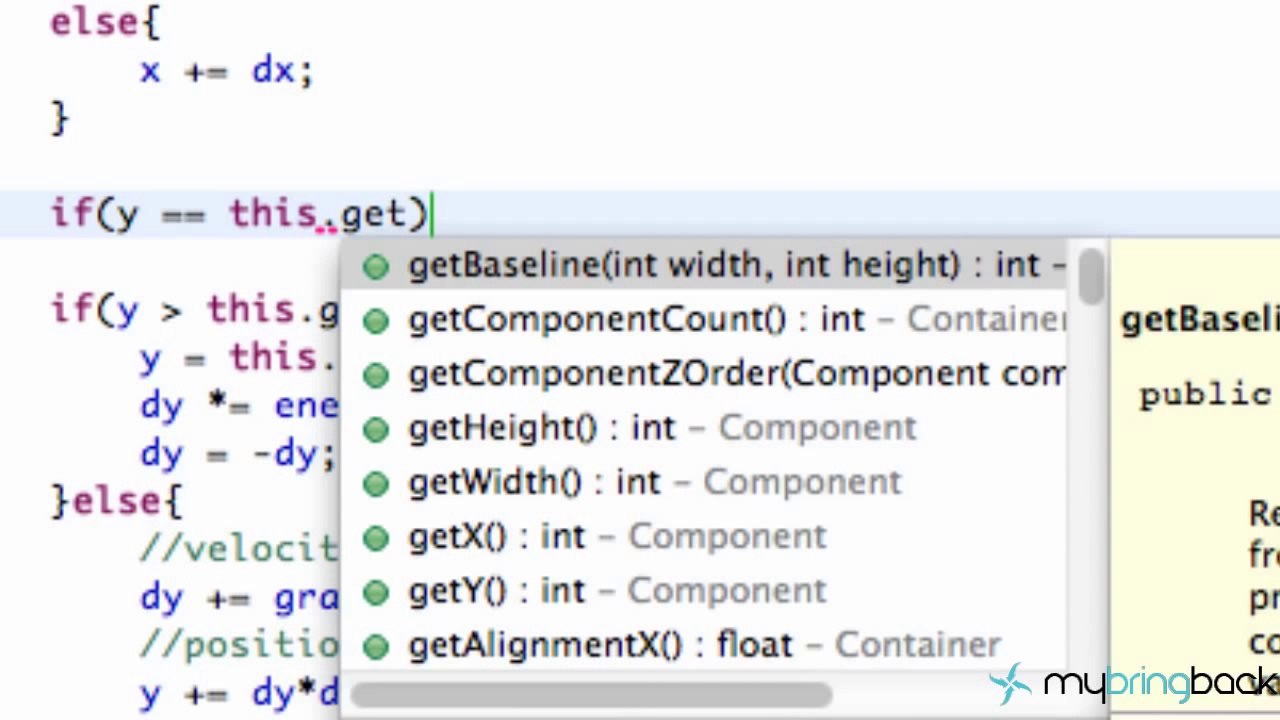 Learn Java 2.7- Game Applet- Adding Friction