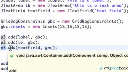 Learn Java Tutorial 1.33- GridBagLayout and GridBagConstraint