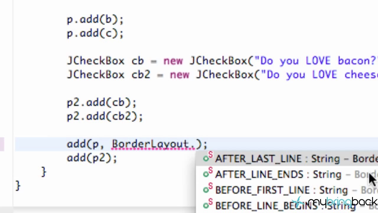Learn Java Tutorial 1.32- JPanels and BorderLayout