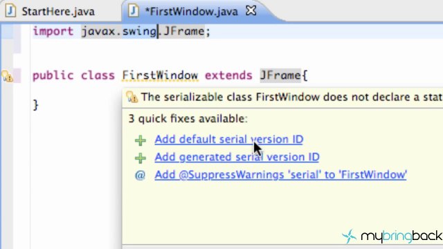 Learn Java Tutorial 1.30 - GUI Graphical User Interface JFrame