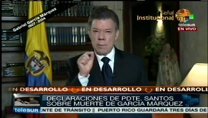 Colombia le debe tanto al Gabo, le dio voz a nuestro silencio: Santos