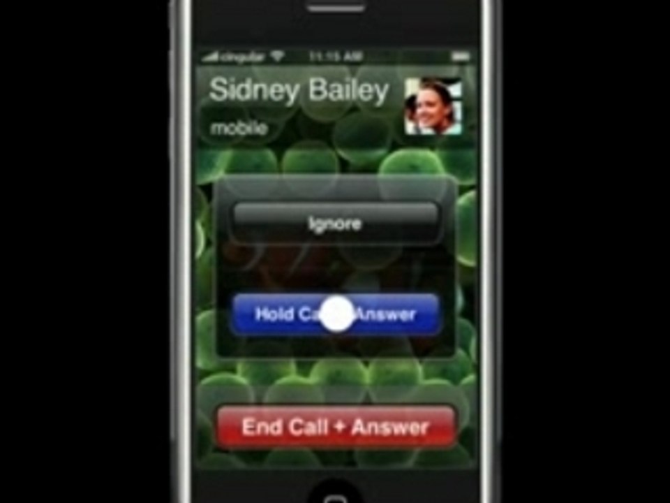 iPhone - vidéo de l’interface