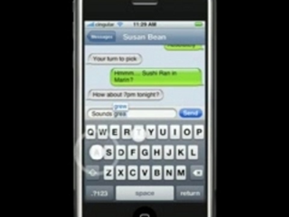 iPhone : Rédaction SMS