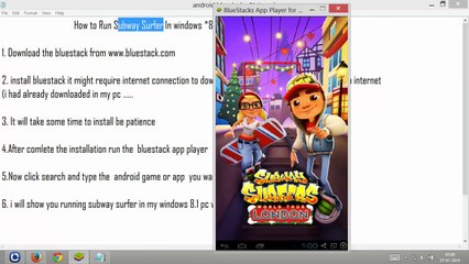How TO Install Subway Surfer On Windows 8.1