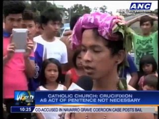 What the Church says on penitents' crucifixion