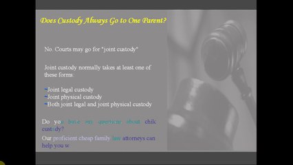 Few Basic Questions about Child Custody