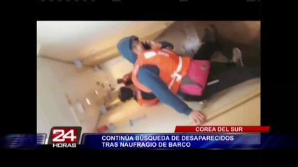 Sigue búsqueda de desaparecidos tras hundimiento de ferry en Corea del Sur