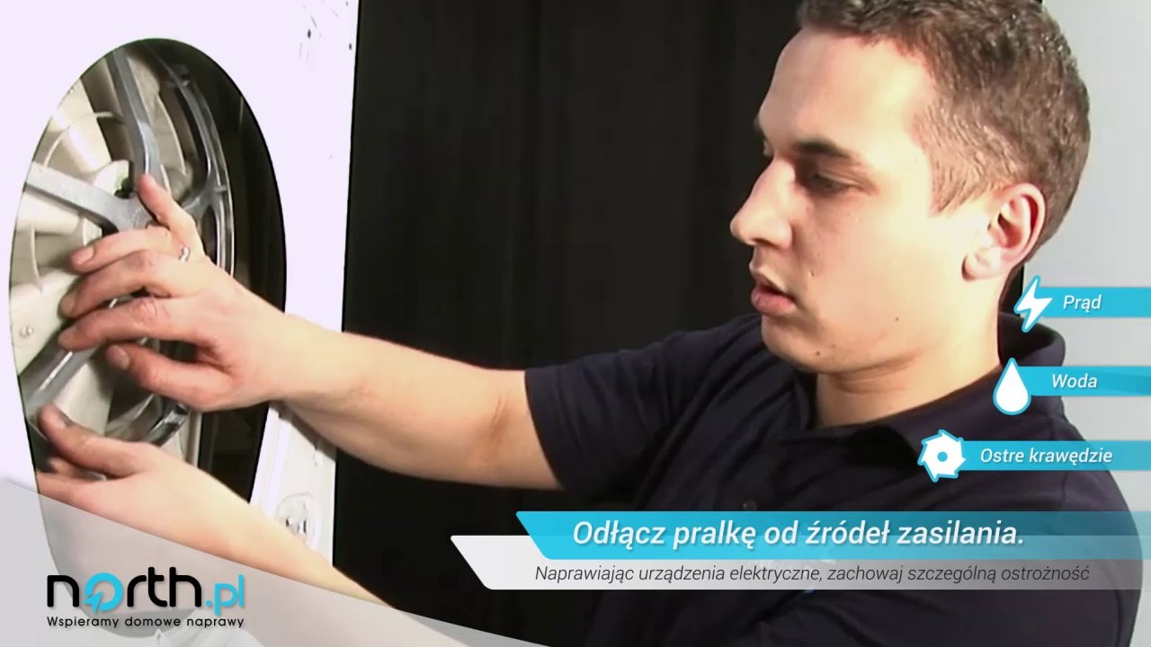 Pasek klinowy w pralce - wymiana, naprawa. Części zamienne do AGD i RTV.