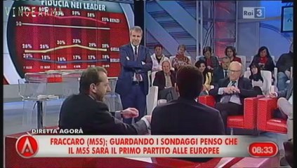 18.04.2014 Agorà (RAI 3) scontro Fraccaro (M5S) Gelli (PD)