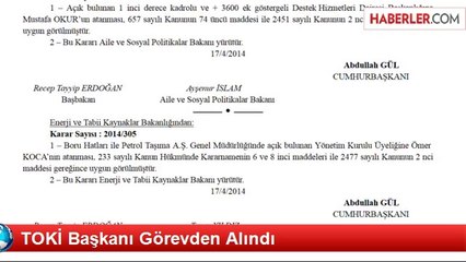 TOKİ'de Görev Değişimi