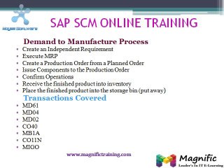 SAP SCM ONLINE TRAINING