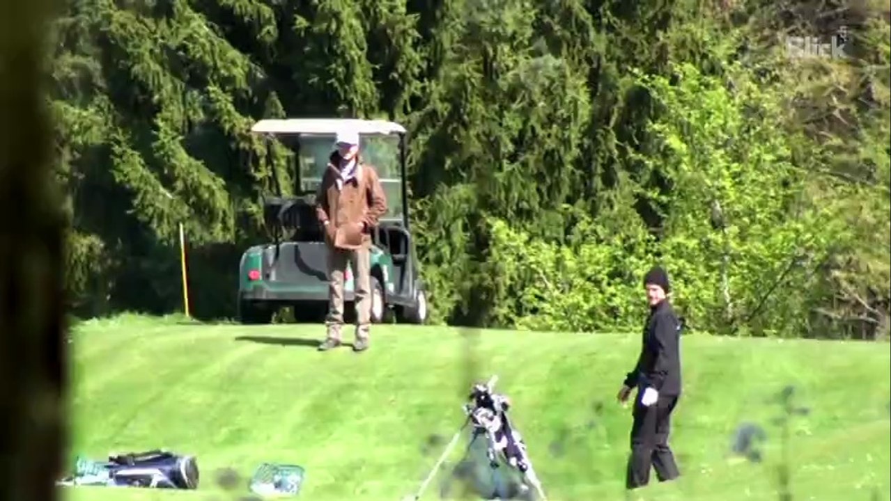Justin Timberlake golfing in Switzerland