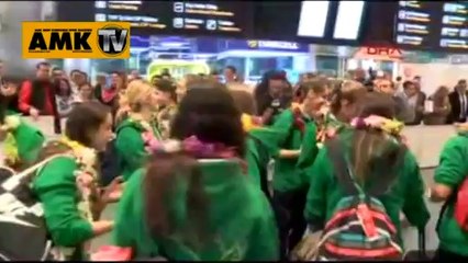 Şampiyon liselilerimiz yurda döndü