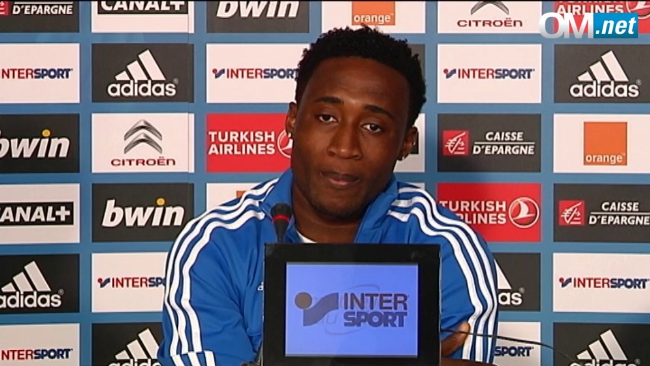 OM-Lille : Brice Dja Djédjé face aux médias