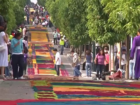 2-километровый ковёр из цветов сделали в Гватемале