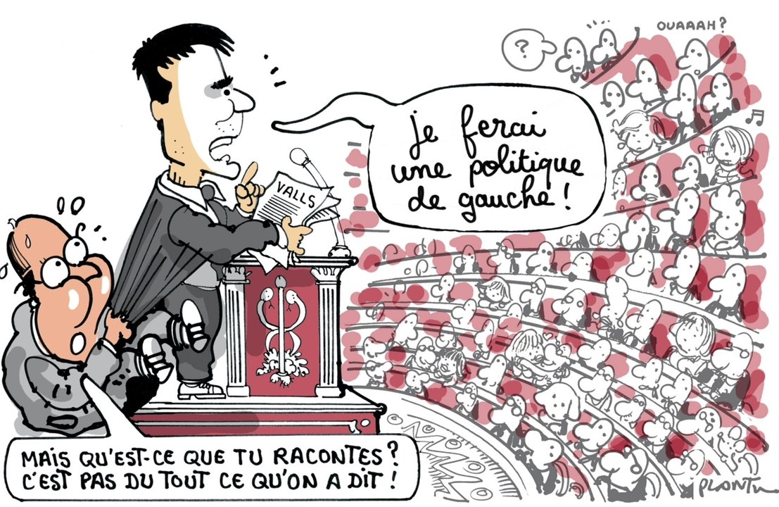 Le Plantu du mois : amours et désamours de Valls et Hollande