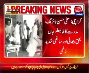 Karachi Sakhi Hasan firing, Madarsa student killed, brother and colleague seriously