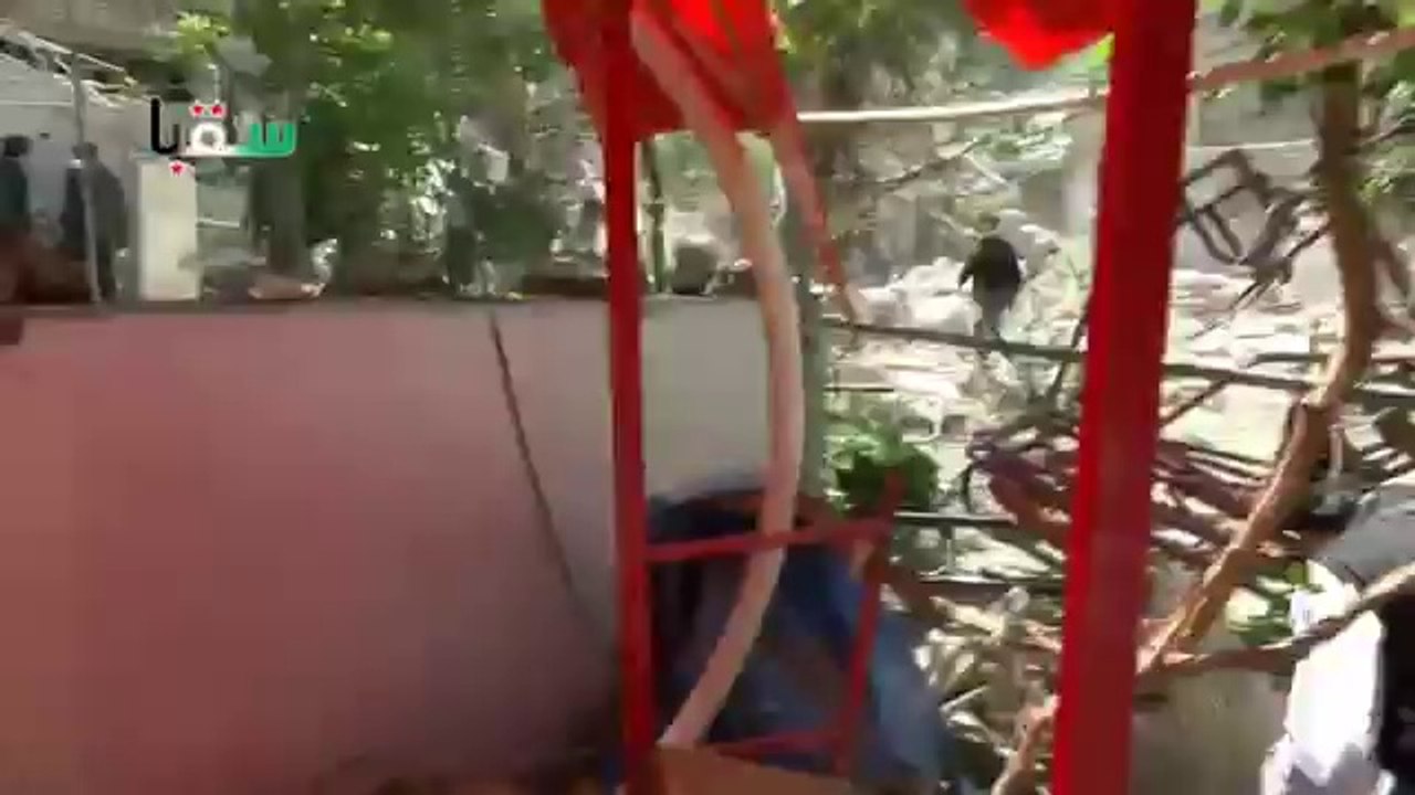 Sakba kentini bombalayan Esad MİG'lerinin hedef aldığı okul... ا