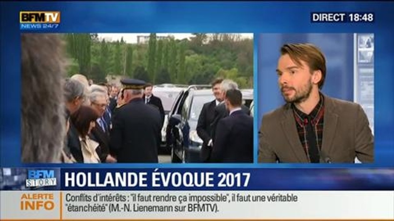 BFM Story: François Hollande ne sera pas candidat en 2017 si le chômage ne baisse pas - 18/04