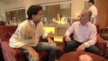 Sergio Perez meets Sky Sports F1's Johnny Herbert
