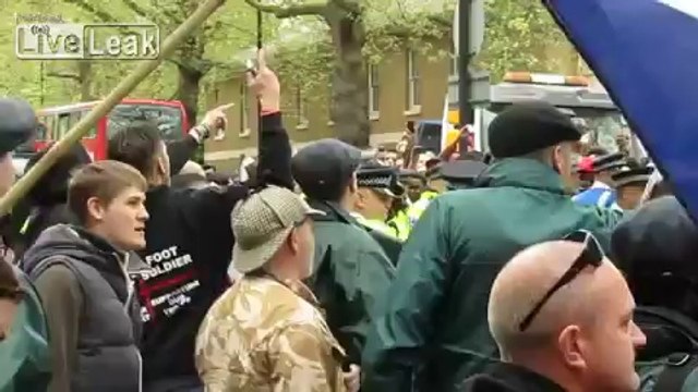 Regents Park Mosque today - Anti-Muslim Rally