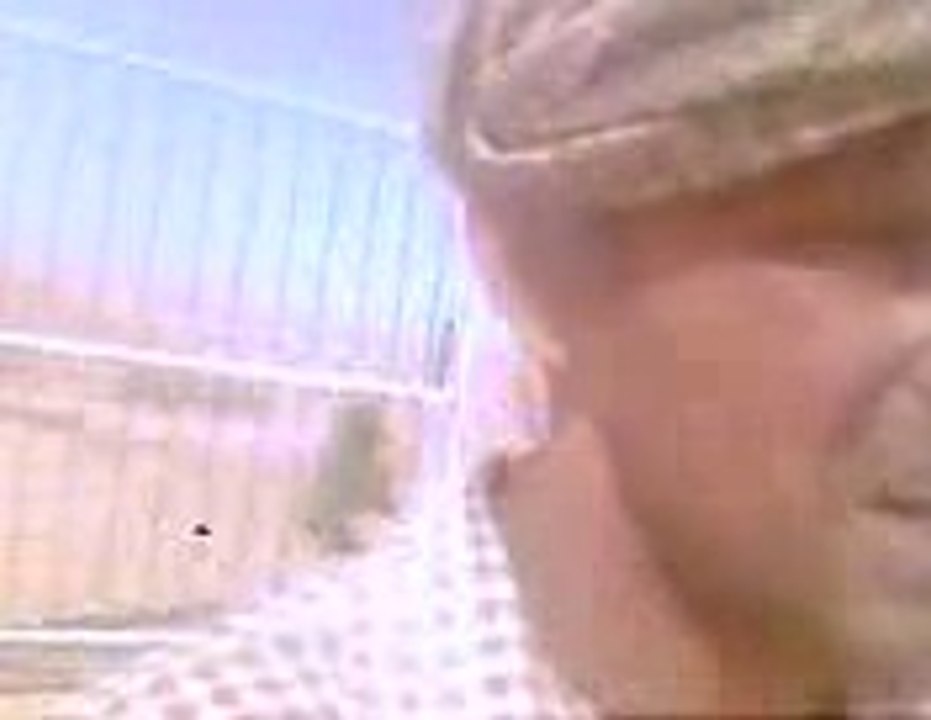 Thirsty man in desert