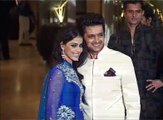 Genelia D'Souza looks Cute & Sweet in Dark Blue Anarkali Salwar Kameez Suit with Ritesh Deshmukh at Reception Event