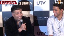 Karan Johar says Love to See Kissing Scene during Trailer launch of bollywood Movie 2 States Alia Bhatt and Arjun Kapoor
