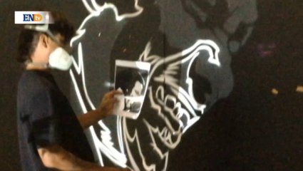 Joven puertorriqueño realiza mural en homenaje a Cheo Feliciano